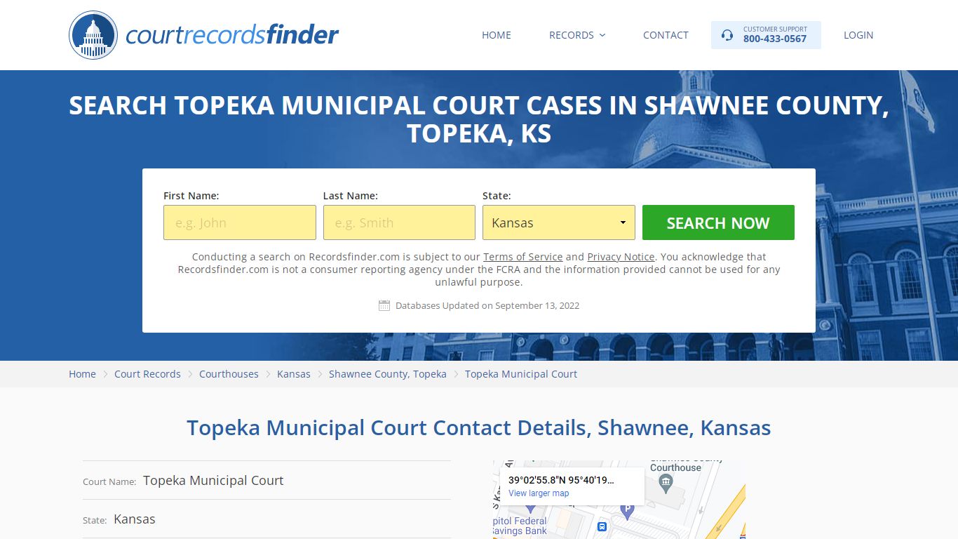 Topeka Municipal Court Case Search - RecordsFinder